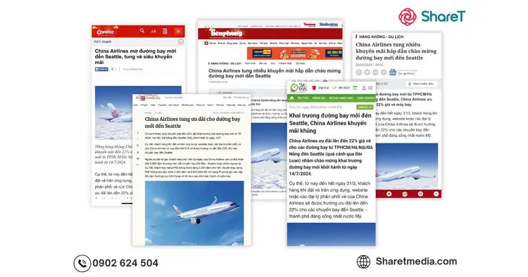 Quy trình booking PR Báo chí - ShareT